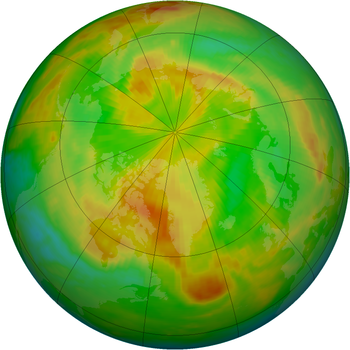 Arctic ozone map for 23 May 1992